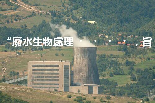 “廢水生物處理，旨在凈化水源，守護(hù)碧水藍(lán)天”